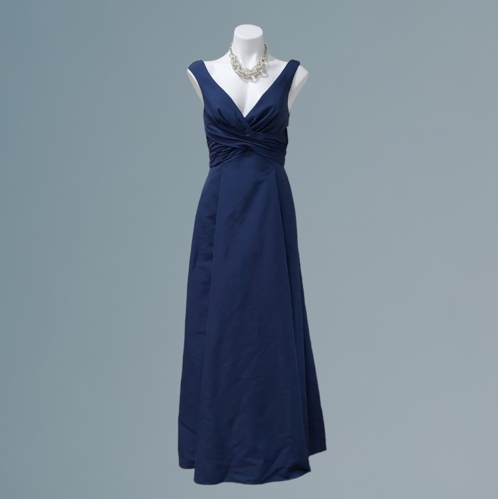 Sz 8 Navy Blue Prom Homecoming Formal Pageant Evening Gown Bridesmaid Dress